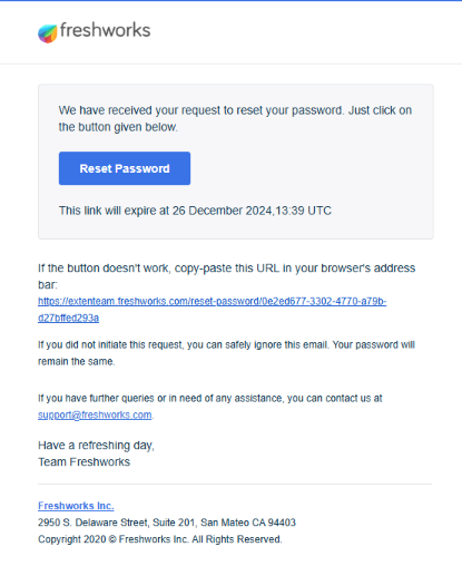Reset Password